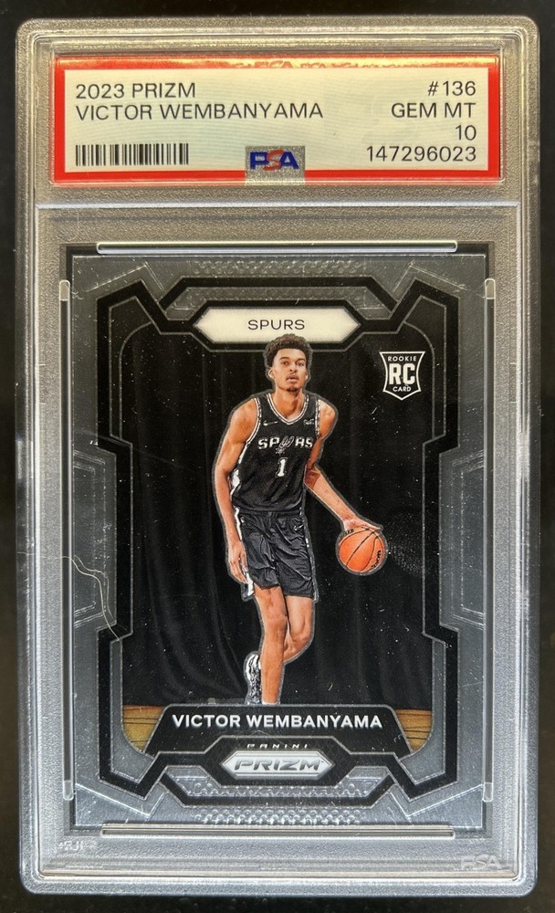 2023-24 Panini Prizm Victor Wembanyama RC Rookie #136 Spurs PSA 10 GEM MINT