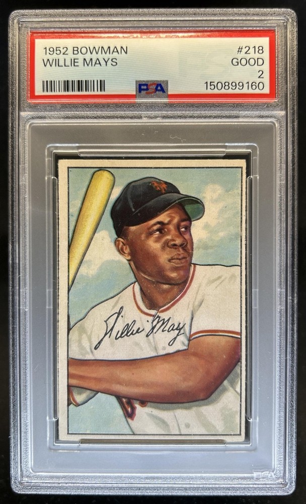 1952 Bowman Willie Mays #218 Giants PSA 2