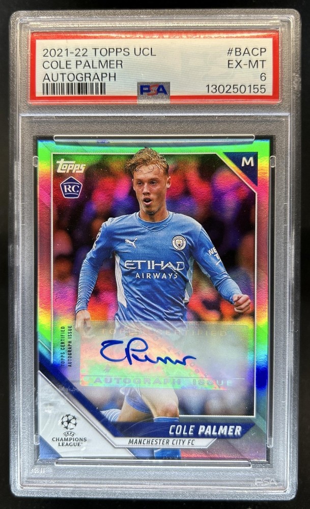 2021 Topps UEFA Cole Palmer Auto Autograph RC Rookie #BA-CP Man City PSA 6