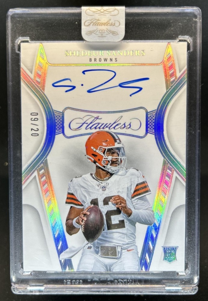 2025 Panini Flawless Shedeur Sanders Rookie Debut Signatures Auto RC Silver #/20