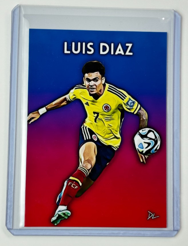 Luis Diaz Limited Edition Artist Signed "Colombia" Trading Card 2/10