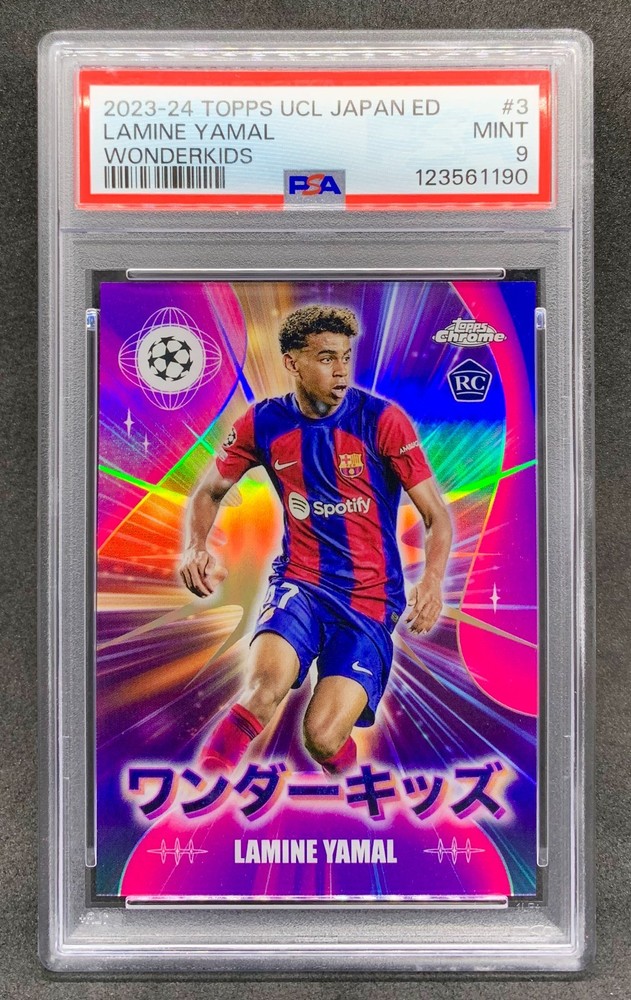 2023-24 Topps Chrome Japan LAMINE YAMAL Wonderkids Refractor Rookie Mint PSA 9