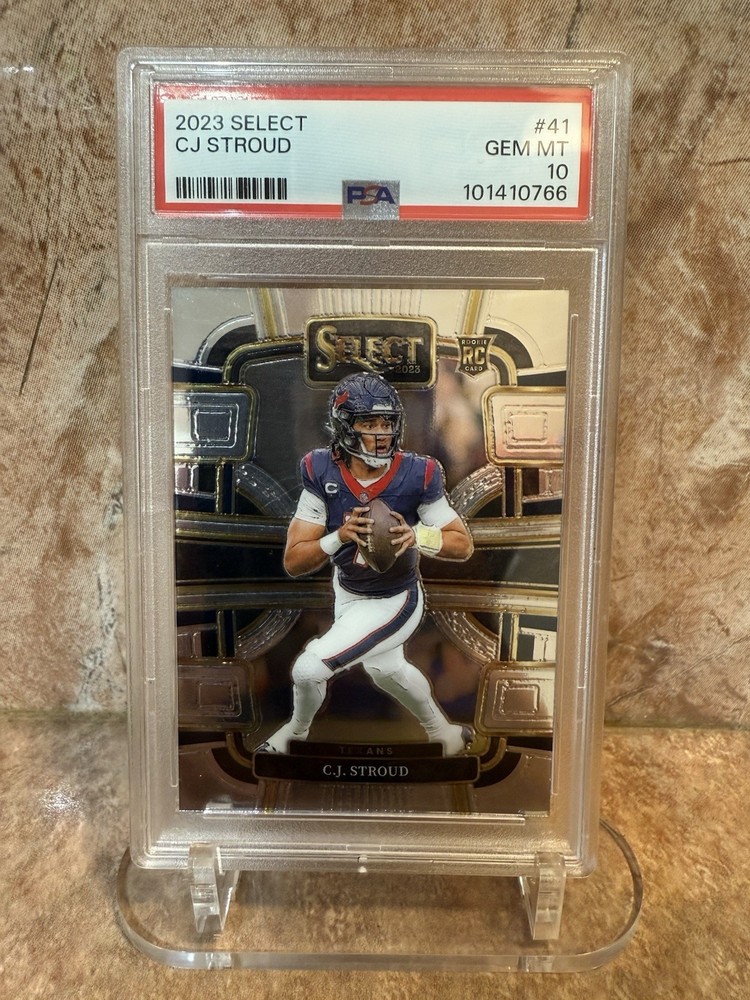 Panini 2023 Select C.J. Stroud #41 Concourse Rookie Base Texans PSA 10