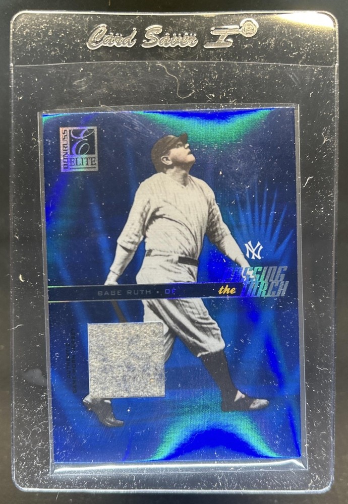 2004 Donruss Elite Babe Ruth Passing the Torch Game Used Jersey #/25 Yankees