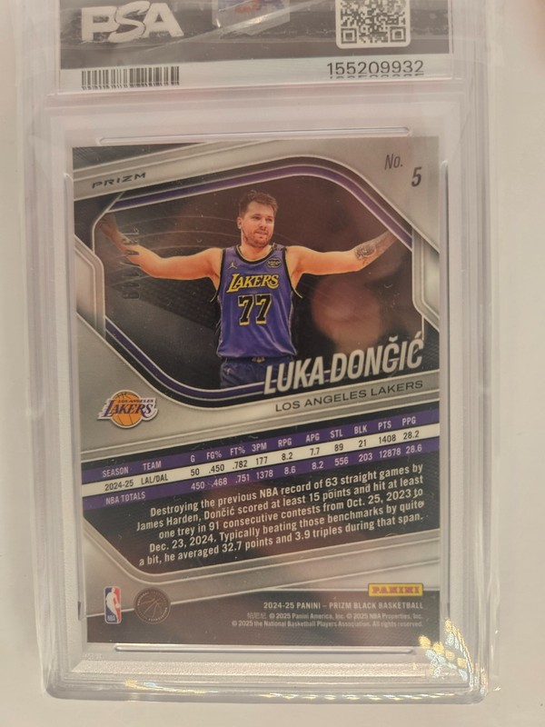 2024 Prizm Black Luka Doncic Purple Ice view 2