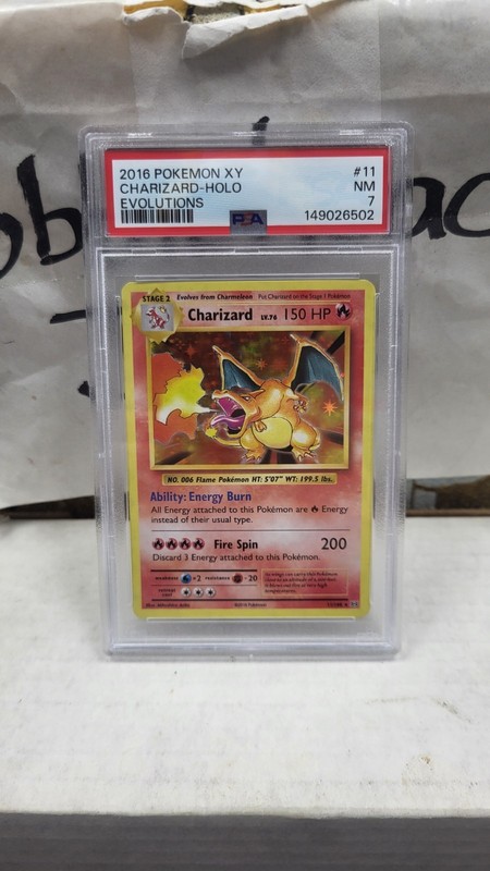 2016 CHARIZARD HOLO XY EVOLUTIONS POKEMON TCG PSA 7 #11/108 view 2