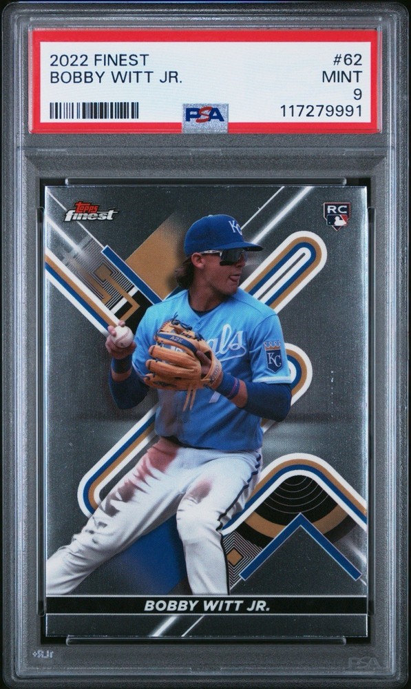 2022 Topps Finest Bobby Witt Jr 42 PSA 9