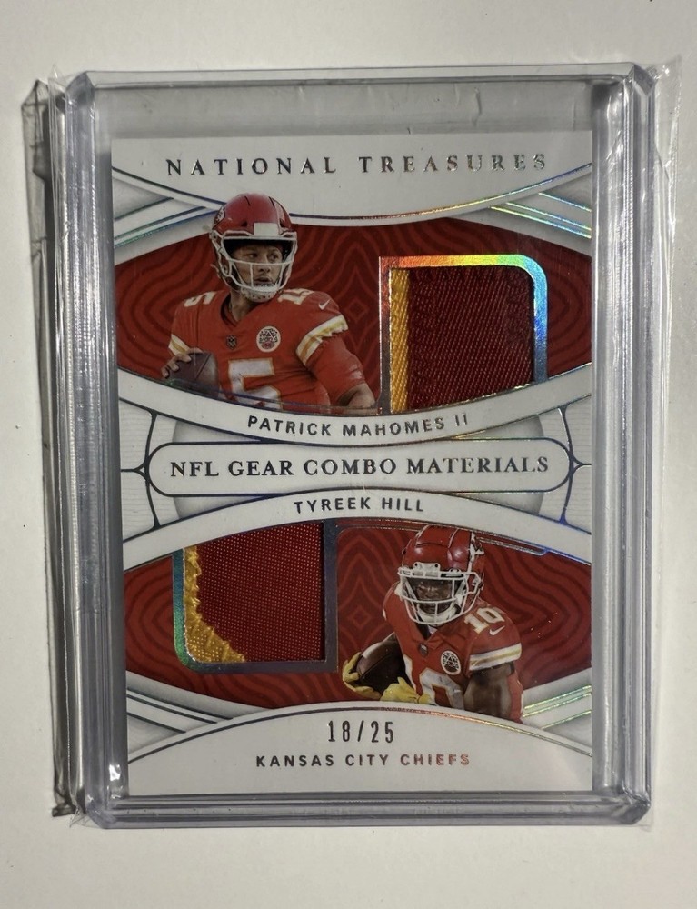 2021 Panini National Treasures NFL Gear Combo Materials - Mahomes Hill /25