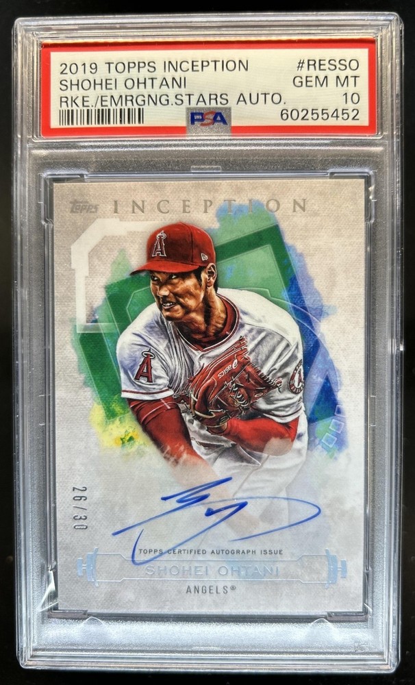2019 Topps Inception Shohei Ohtani Rookies & Emerging Stars Auto #/30 PSA 10