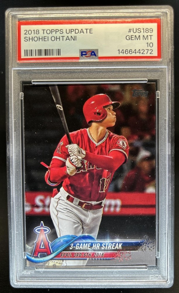 2018 Topps Update Shohei Ohtani RC Rookie #US189 Angels PSA 10 GEM MINT