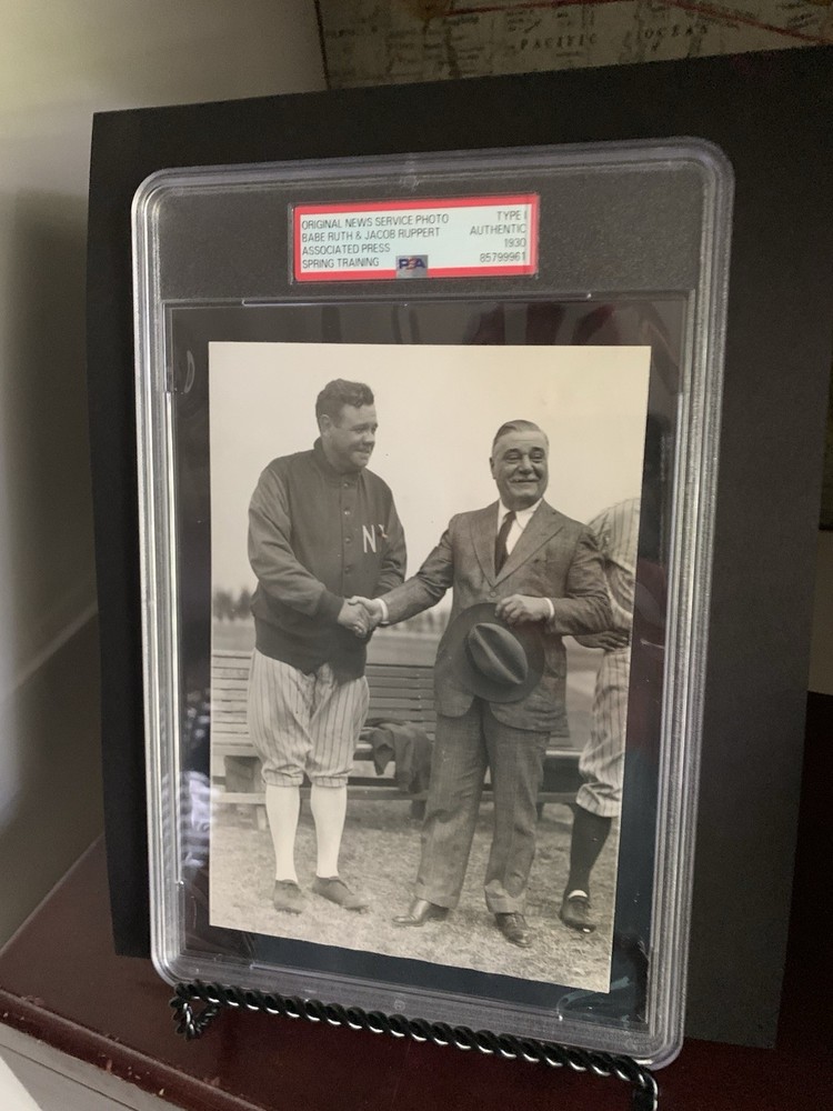 Babe Ruth PSA Type 1 Photo 1930 Jacob Ruppert N.Y. Yankees
