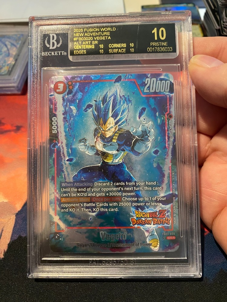 2025 Dragon Ball Fusion World New Adventure Vegeta Alt Art BGS 10 Black Label