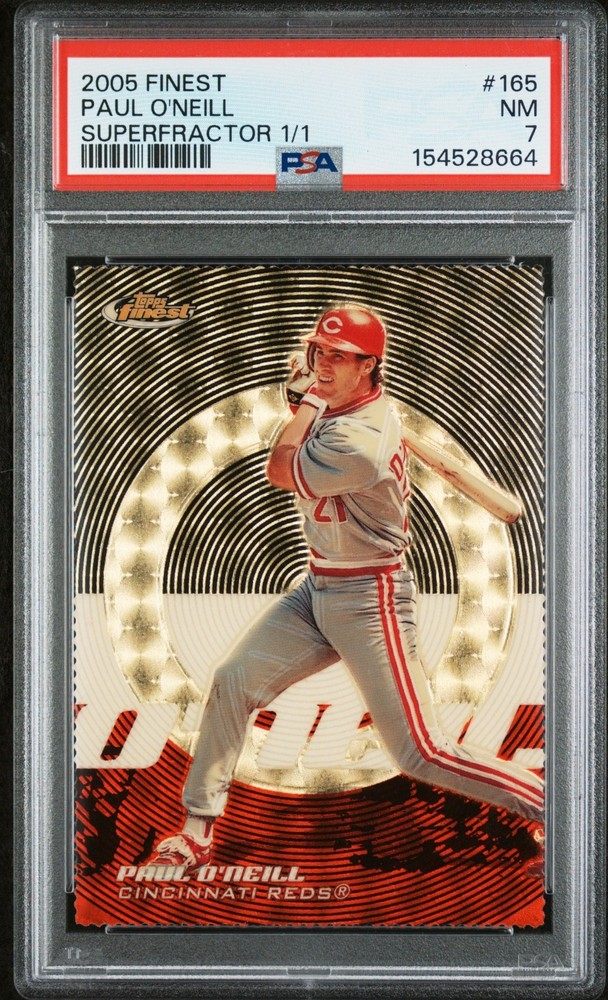 Paul O'Neill 2005 Topps Finest Superfractor #1/1 - PSA 7
