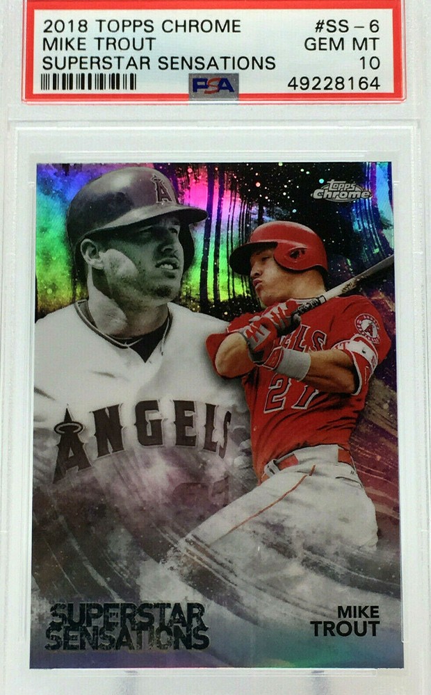 2018 Topps Chrome Mike Trout Superstar Sensations   PSA 10