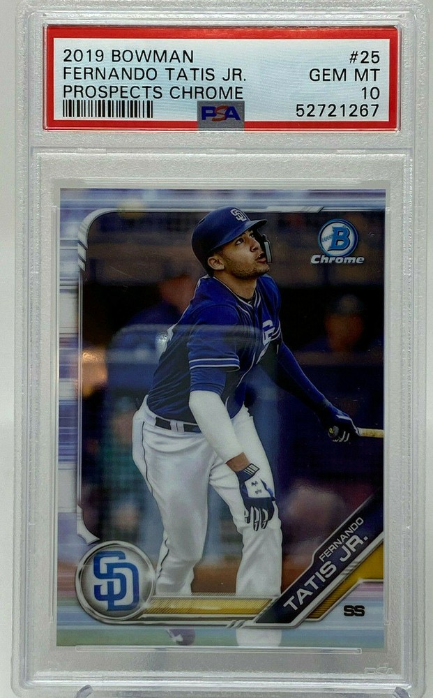2019 Bowman Chrome #25 Fernando Tatis Jr. PSA 10 - Rookie Card view 1