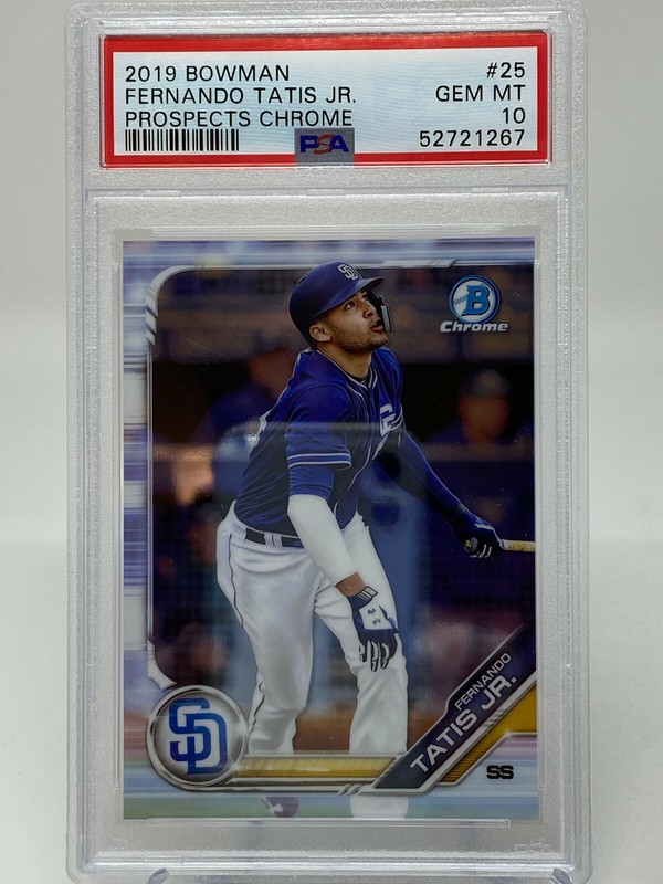 2019 Bowman Chrome #25 Fernando Tatis Jr. PSA 10 - Rookie Card view 2