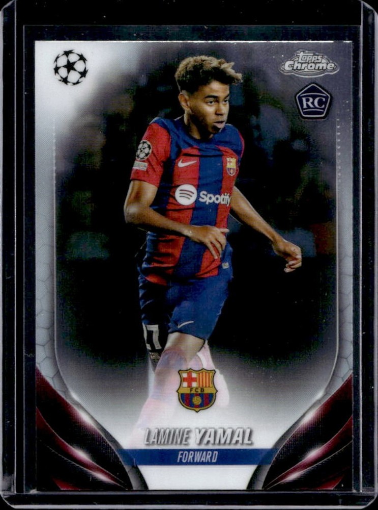 2023-24 Topps Chrome UEFA Lamine Yamal RC Rookie #64 Barcelona
