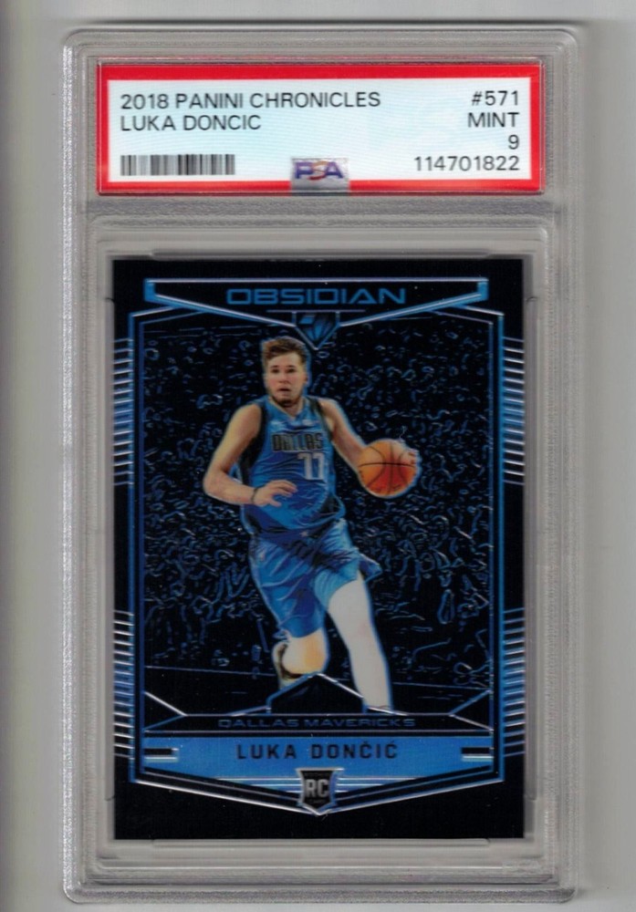 2018 PANINI CHRONICLES OBSIDIAN PREVIEW #571 LUKA DONCIC RC - PSA 9