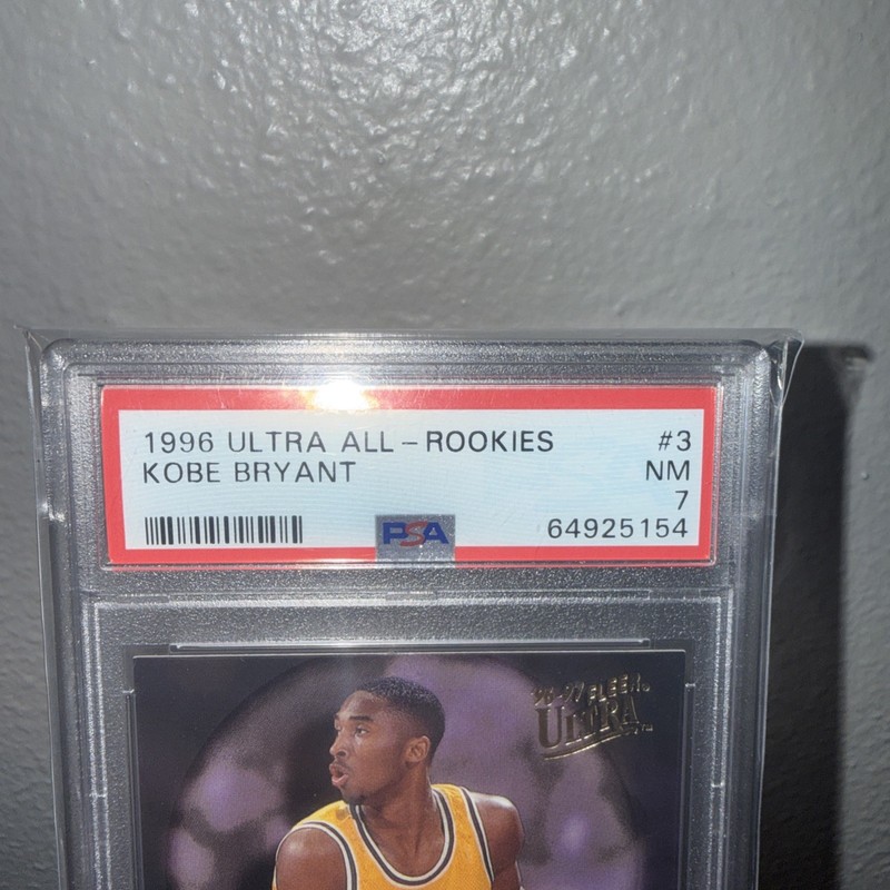 1996 Fleer Ultra All-Rookies Kobe Bryant PSA 7 RC Rookie HOF Lakers view 2