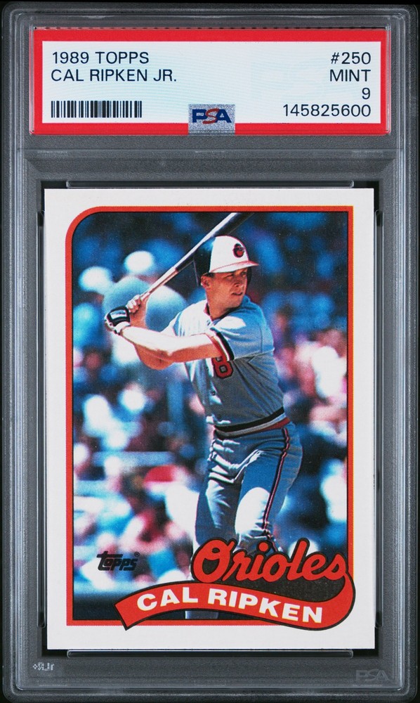 1989 Topps #250 Cal Ripken Jr. PSA 9 view 1