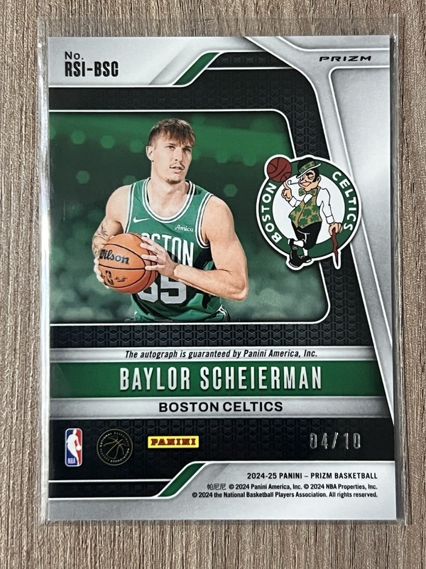 2024-25 Panini Prizm Baylor Scheierman RC Rookie Auto Gold /10 🔥 view 2