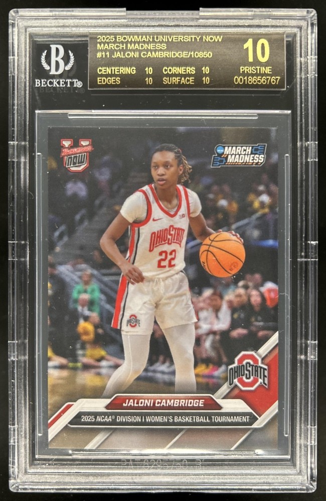 2024-25 Bowman Jaloni Cambridge #11 Buckeyes BGS 10 PRISTINE Black Label
