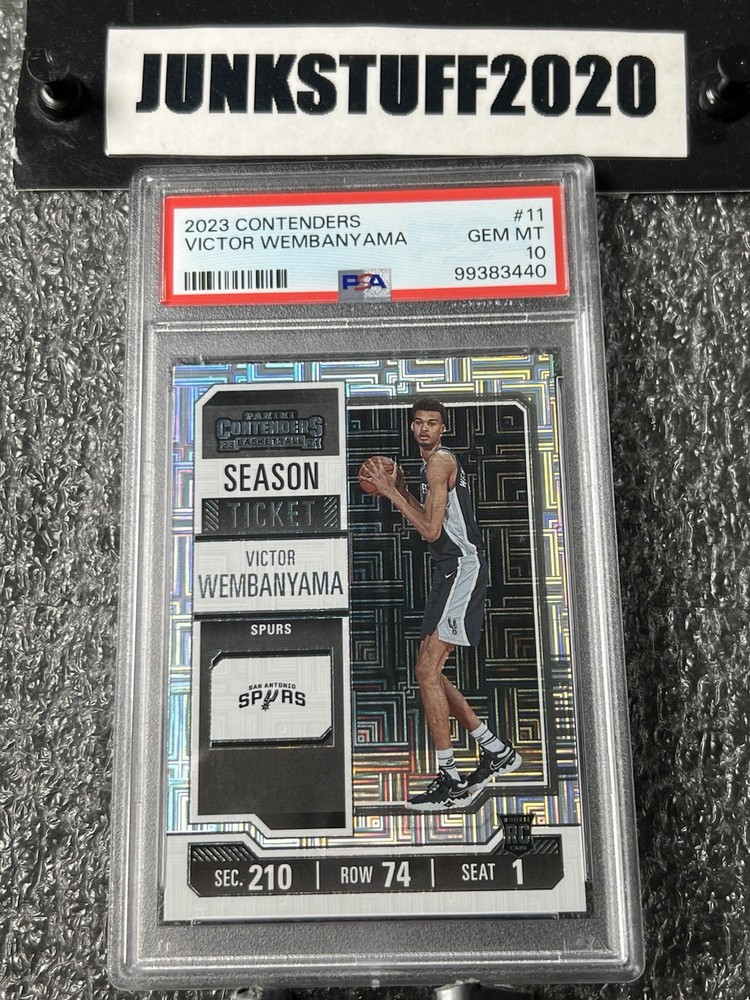 2023-24 Contenders Victor Wembanyama PSA 10 Rookie Ticket Silver Mojo Hobby #11