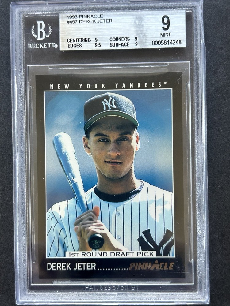 Derek Jeter Yankees 1993 Pinnacle #457 BGS 9 First Round Draft Pick RC