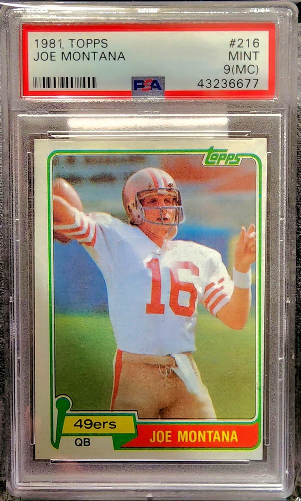 1981 Topps #216 Joe Montana PSA MINT 9