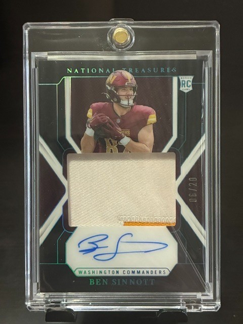 2024 National Treasures Ben Sinnott Midnight True Rookie Patch AUTO /20 view 1