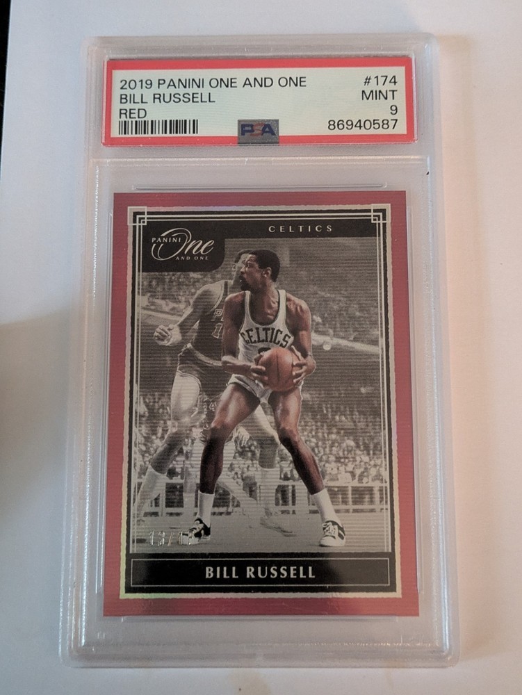 2019 Panini One And One Bill Russell Red /15 SSP PSA 9 Pop 3 No 10s Celtics