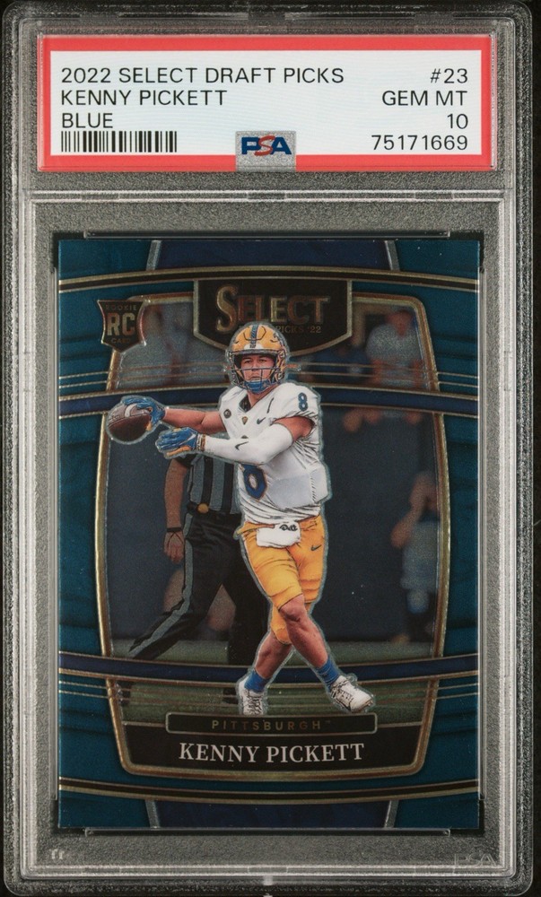 2022 Panini Select Draft Picks #23 Kenny Pickett RC Blue PSA 10 GEM MT Steelers
