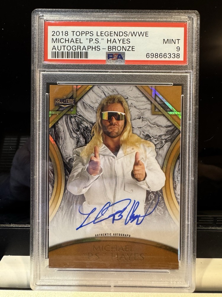 2018 Topps Legends WWE Michael P.S. Hayes Autographs /99 - PSA 9 MINT