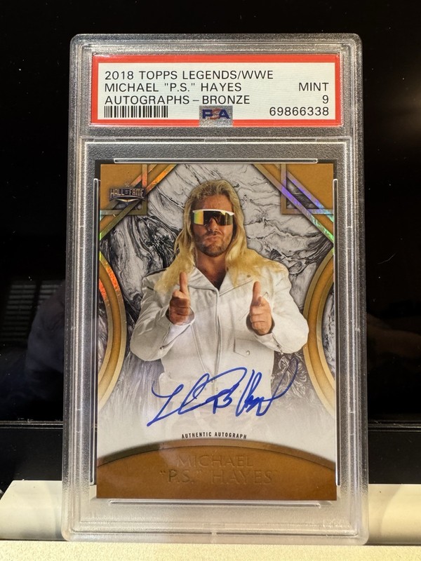 2018 Topps Legends WWE Michael P.S. Hayes Autographs /99 - PSA 9 MINT view 2