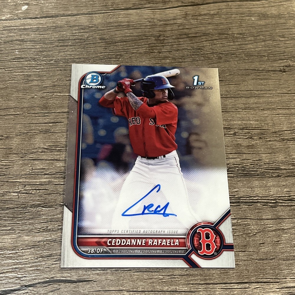 2022 Bowman Chrome Auto 1st RC Base #CPACRL Ceddanne Rafaela Red Sox