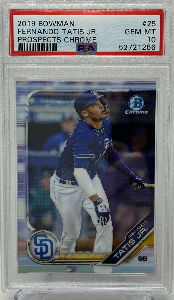 2019 Bowman #25 Fernando Tatis Jr. Prospects Chrome PSA 10 Rookie Card