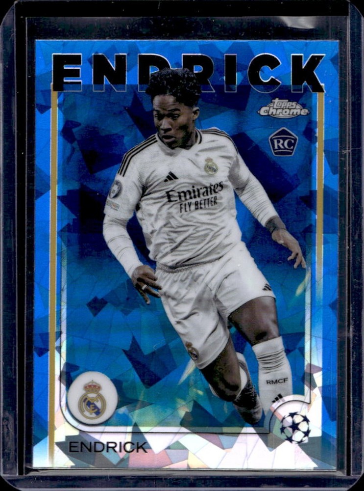 2024-25 Topps Chrome Sapphire UEFA Endrick RC Rookie #100 Real Madrid