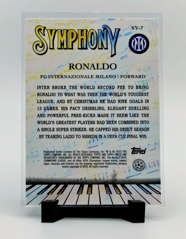 2024-25 Topps Finest UEFA Ronaldo #SY-7 Finest Symphony Inter Milan view 2