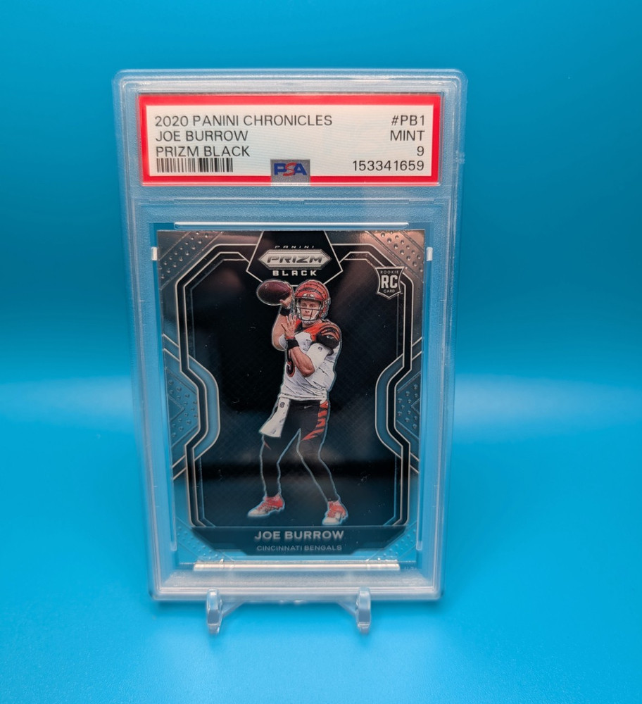 Panini 2020 Chronicles Prizm Black Joe Burrow RC #PB-1 PSA 9 ROOKIE 🔥