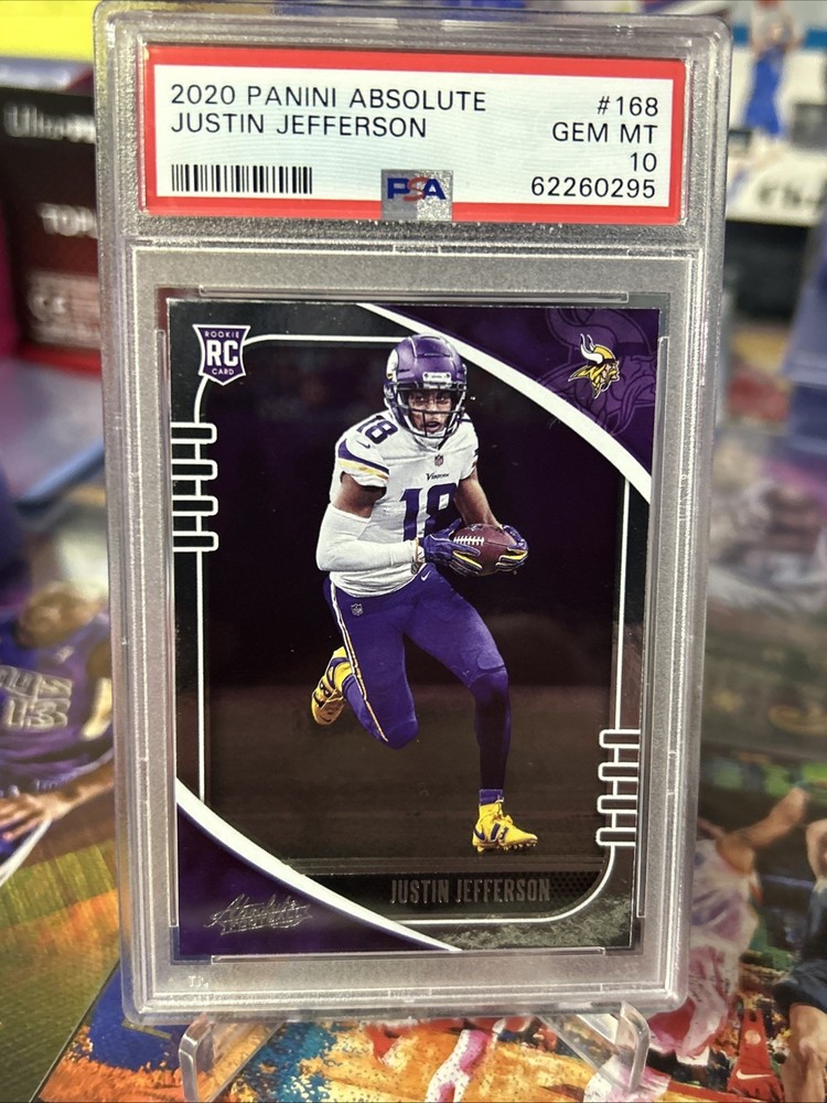 2020 Panini Absolute - Justin Jefferson #168 RC PSA Gem Mint 10