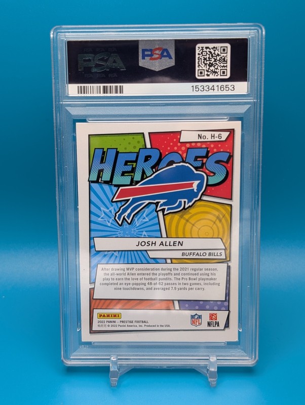 Panini 2022 Prestige Heroes Josh Allen Buffalo Bills #H-6 PSA 10 🔥Football NFL view 2