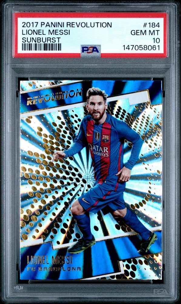 Lionel Messi 2017 Panini Revolution Sunburst PSA 10 #184