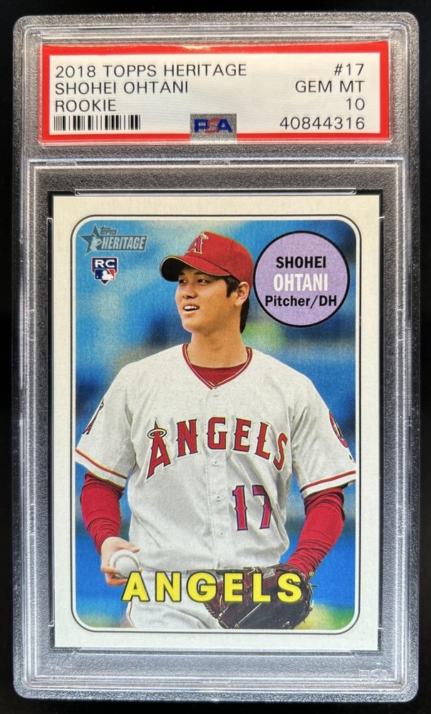 2018 Topps Heritage Shohei Ohtani Rookie RC #17 PSA 10 GEM MINT Angels