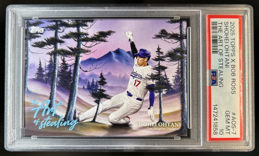 2025 Topps Bob Ross Baseball Shohei Ohtani Art Stealing #AOS-7 PSA 10 GEM MINT