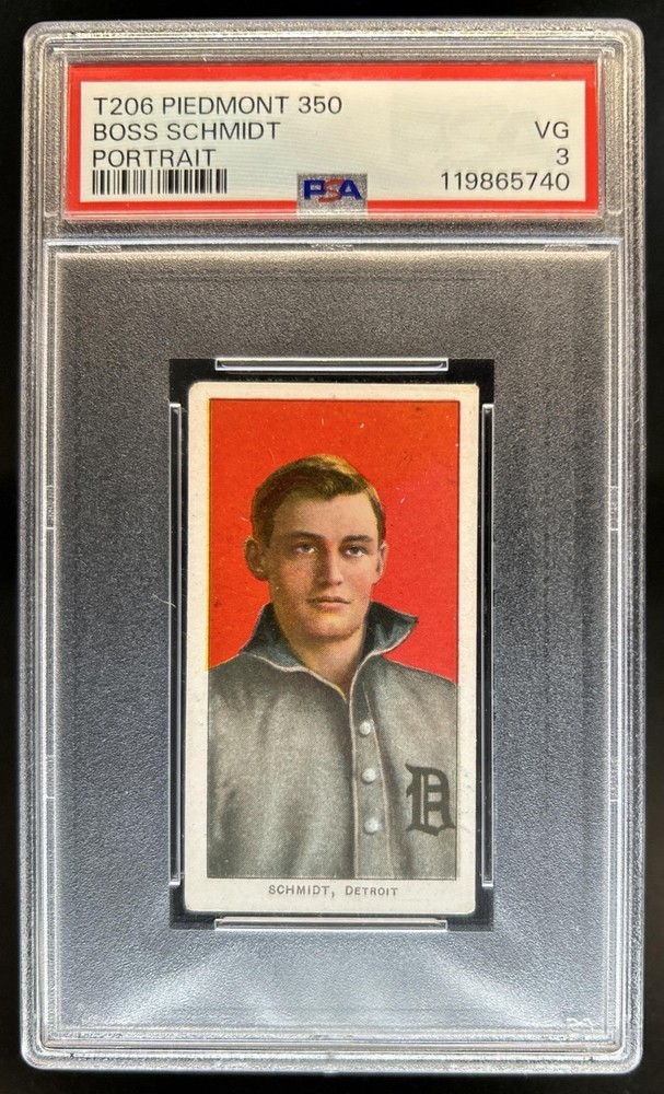 T206 Piedmont 350 Boss Schmidt Portrait PSA 3