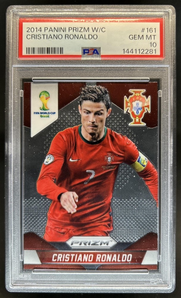 2014 Panini Prizm FIFA World Cup Brazil Cristiano Ronaldo #161 Portugal PSA 10