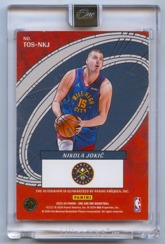 NIKOLA JOKIC 2023 PANINI ONE THE ONEDERS FOTL DENVER NUGGETS AUTO AUTOGRAPH /15 view 2