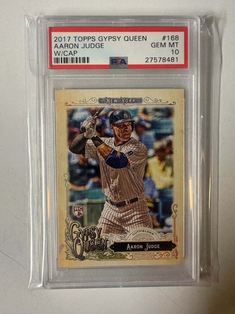 2017 TOPPS GYPSY QUEEN AARON JUDGE W/CAP (RC) #168 - PSA 10 GEM MT