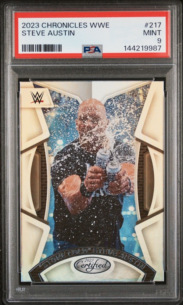 2023 Chronicles WWE Stone Cold Steve Austin Beer Smash Card PSA 9 Mint #217