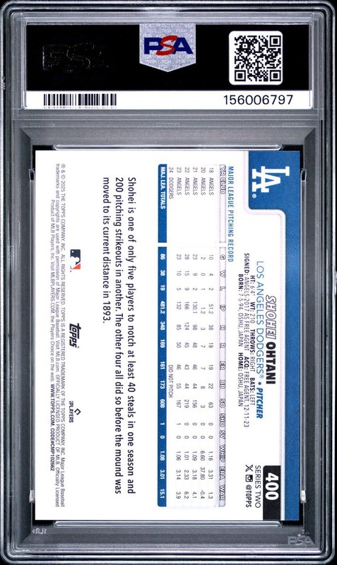 2025 Topps Series 2 Shohei Ohtani #400 PSA 9 MINT π₯π₯π₯ view 2